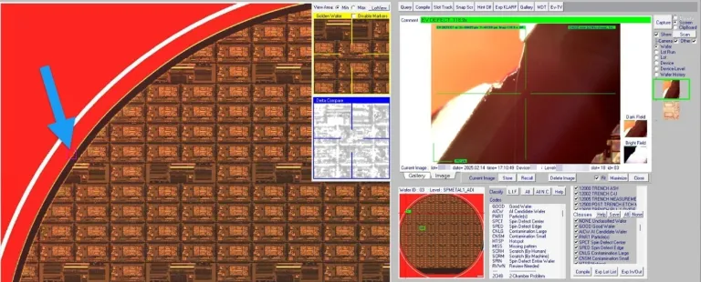 Fig. 6: Chipped wafer found during imaging. Source: MicrotonicFig. 6: Chipped wafer found during imaging. Source: Microtonic