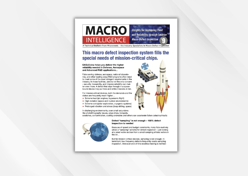 Cover for Macro Defect Inspection For Mission-Critical Chips technical bulletin.