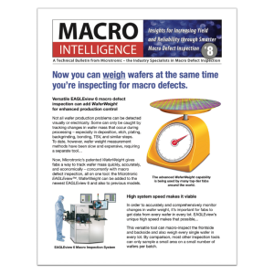 Microtronic's MACRO Intelligence Bulletin cover from Issue #8.