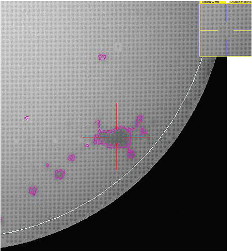 Microtronic Trans-Imager Software | Zoomed-in view of defects